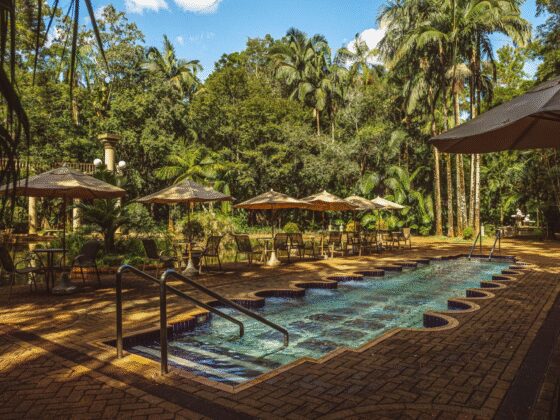 Piscina aquecida ao ar livre no Jurema Águas Quentes